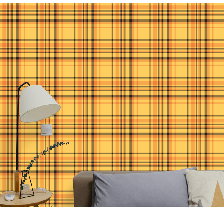 Tartán kockás kivitel Tapéta Más csík - TenStickers