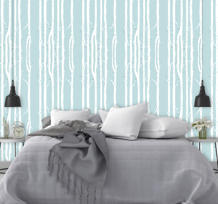 Téli fák fa tapéta - TenStickers