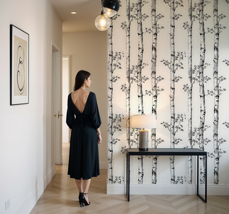 Téli nagy fák Bejárati tapéta - TenStickers