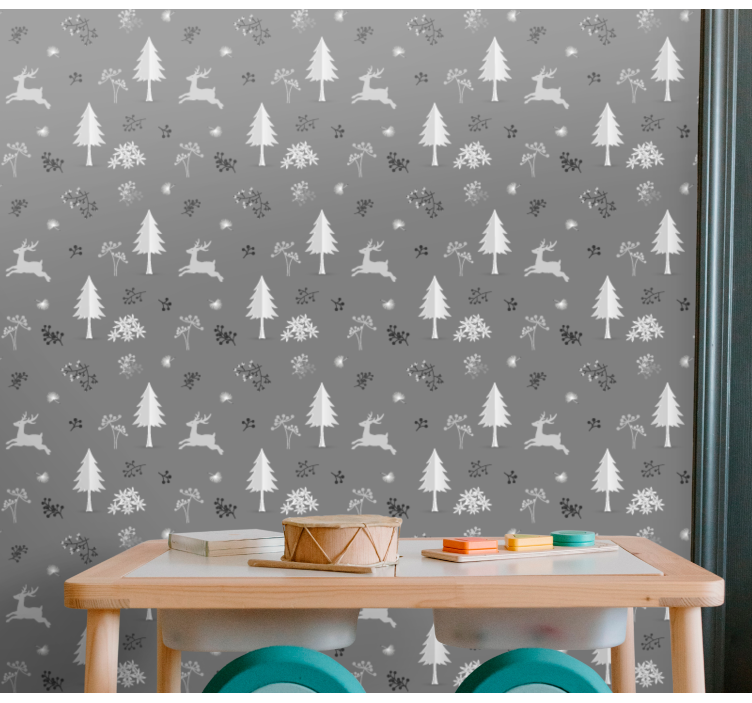 Téli táj motívuma Tapéta Karácsony - TenStickers