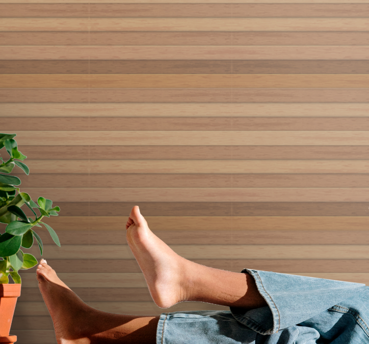 Természetes függőleges csíkok Tapéta faipari - TenStickers