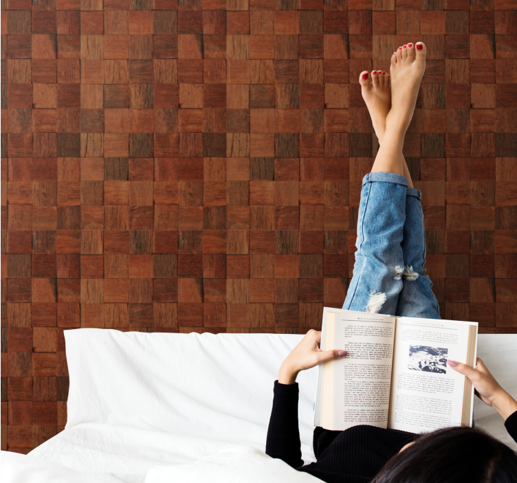 Texturált fa felület Tapéta faipari - TenStickers