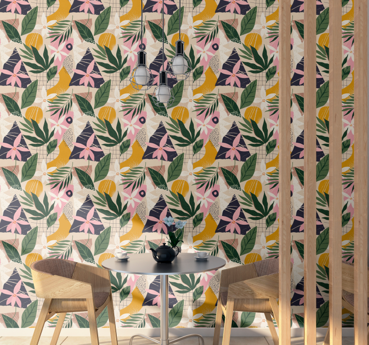 Trópusi növényzet minta Tapéta Természet - TenStickers