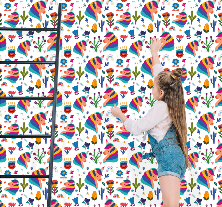 Tukán virágmotívum Allati tapéta - TenStickers