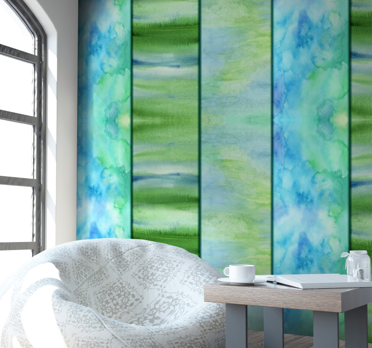 Türkiz folyók absztrakt tapéta - TenStickers