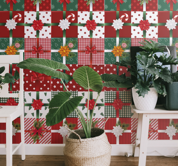 ünnepi ajándék minták Tapéta Karácsony - TenStickers