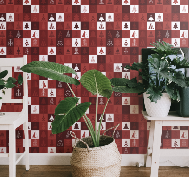 ünnepi fa minták Tapéta Karácsony - TenStickers