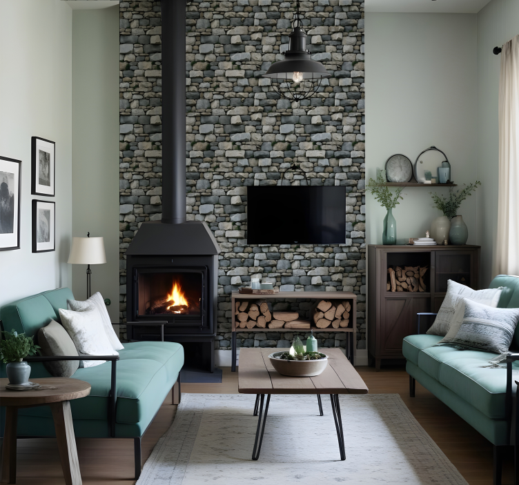 Valósághű minta Tapéta Kő - TenStickers