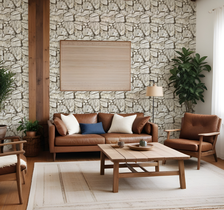 Világos bézs Tapéta Kő - TenStickers