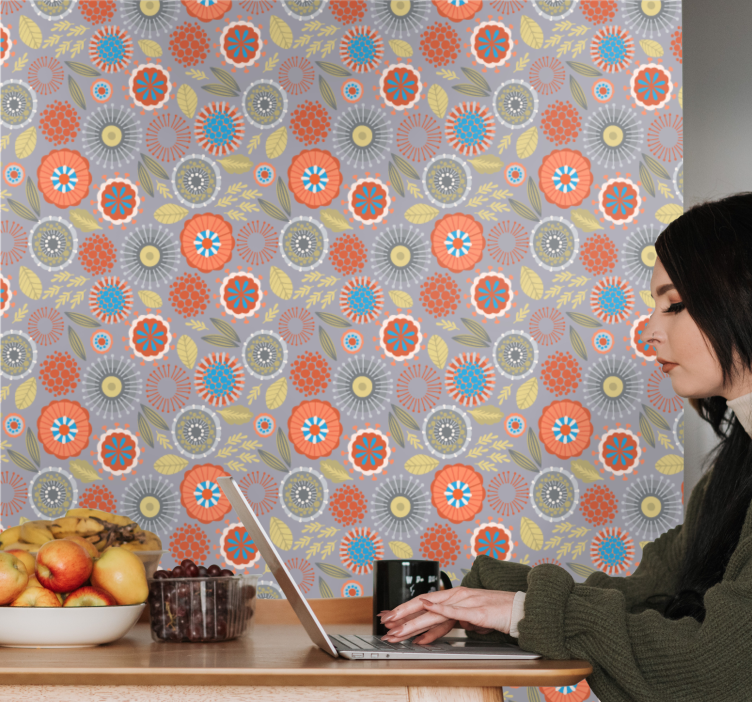 Virágkitörés Tapéta Virágok - TenStickers