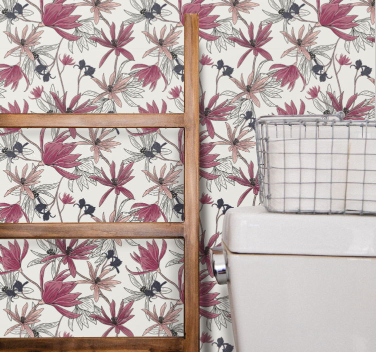 Virágos botanikai bemutató Tapéta Virágok - TenStickers