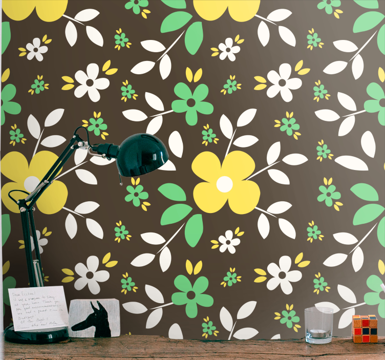 Virágvirágzás tört ki Tapéta Virágok - TenStickers