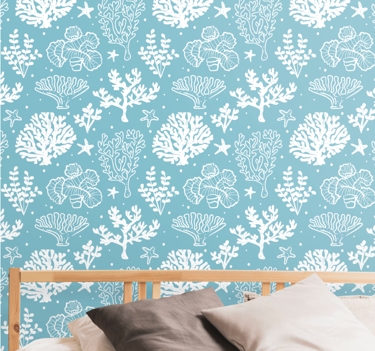 Víz alatti botanikai Tapéta halak - TenStickers