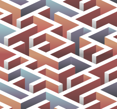 Egymásba illeszkedő minta Tapéta Geometriai - TenStickers