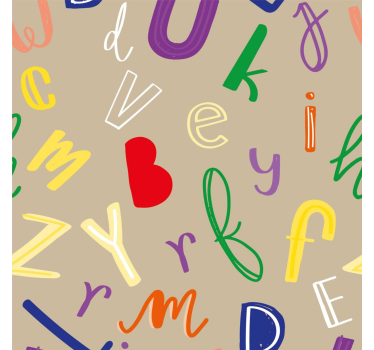 Színes ábécé Tapéta felirat - TenStickers