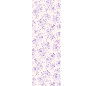 Elegáns lila minta tapéta virágok - TenStickers