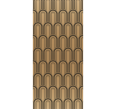 Barna ívek minta design Tapéta Geometriai - TenStickers