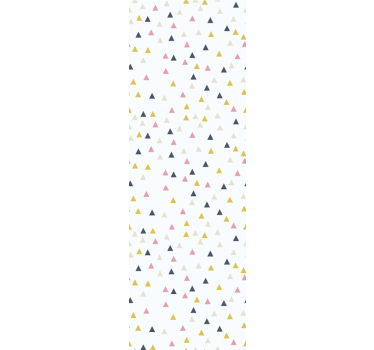 Színes minimalista fehér design Tapéta háromszögek - TenStickers