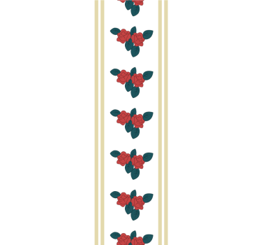 Elegáns rózsa motívum tapéta virágok - TenStickers