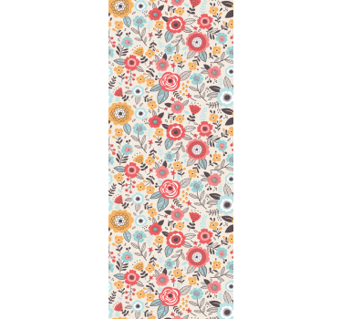 Színes virágmintás tapéta - TenStickers