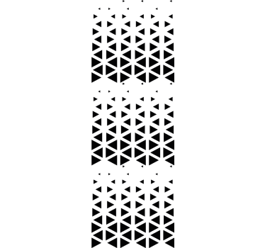 Fekete háromszög elrendezés Tapéta Geometriai - TenStickers