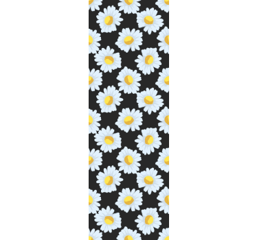 Fekete százszorszép virágzik Tapéta Virágok - TenStickers