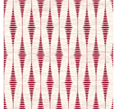 Vörös rabaul ikat Geometrikus tapéta - TenStickers