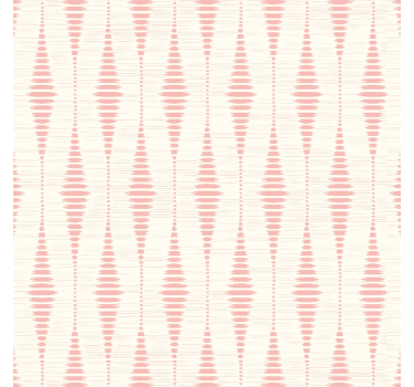 Pasztellrózsaszín rabaul ikat Geometrikus tapéta - TenStickers