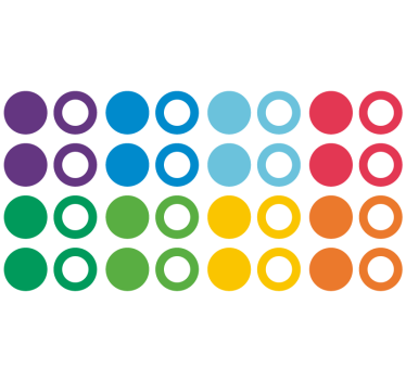 Szivárványos színek körök tapéta geometriai - TenStickers
