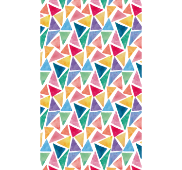 Vidám színes háromszögek tapéta geometriai - TenStickers