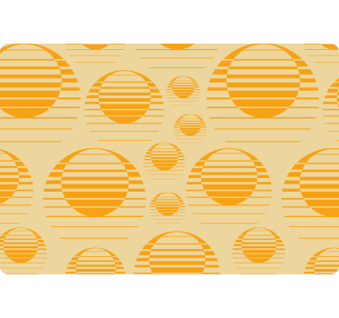 Retro narancssárga napok tapéta geometriai - TenStickers