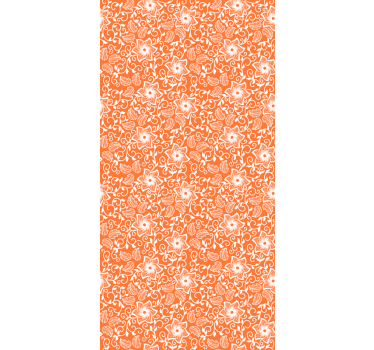 Paisley narancs minta tapéta virágok - TenStickers
