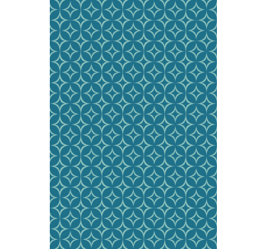 Kék elegáns körök tapéta geometriai - TenStickers