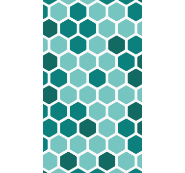 Zöld méhsejt minta tapéta geometriai - TenStickers