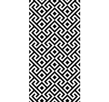 Merész fekete-fehér minta - tapéta geometriai - TenStickers