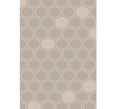 Hexagon bézs minta - tapéta geometriai - TenStickers