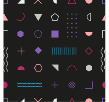Játékos formák tapéta geometriai - TenStickers