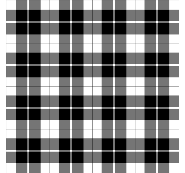 Fekete-fehér kockás tapéta geometriai - TenStickers
