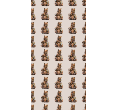 Barna medve gyerekszoba tapéta - TenStickers