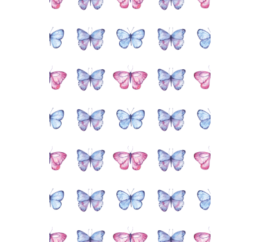 Kék és rózsaszín szárnyak gyerekszoba tapéta - TenStickers