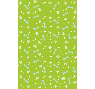 Paw print pattern gyerekszoba tapéta - TenStickers
