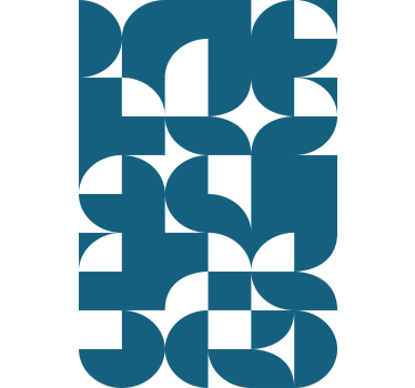 Kék kör geometriai művészeti minta tapéta geometriai - TenStickers
