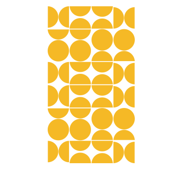 Átfedő sárga körök tapéta modern - TenStickers