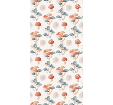 Modern tapéta - akvarell gomba minta - TenStickers