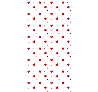 Szív és pötty minta dekor tapéta modern - TenStickers