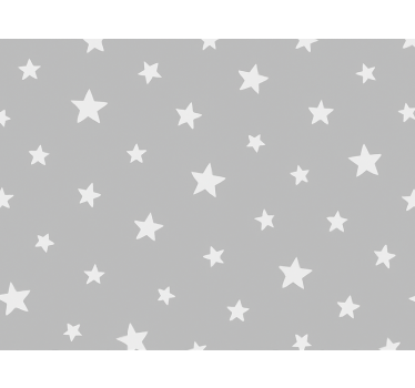 Szürke csillag mintás gyerekszoba tapéta - TenStickers