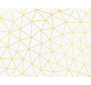 Arany geometrikus prizma mozaik tapéta háromszögek - TenStickers