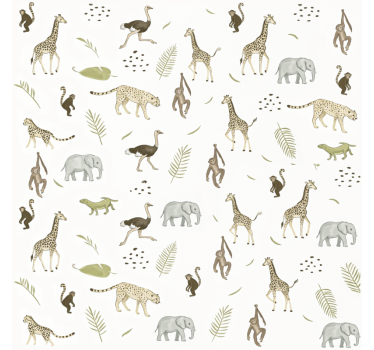 Savanna állatok gyerekszoba tapéta - TenStickers
