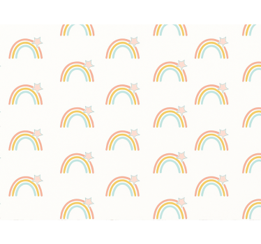 Egyszerű szivárvány minta gyerekszoba tapéta - TenStickers