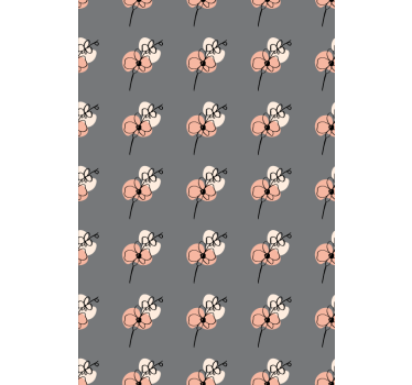 Tapéta virágok - absztrakt vonalas orchidea design - TenStickers